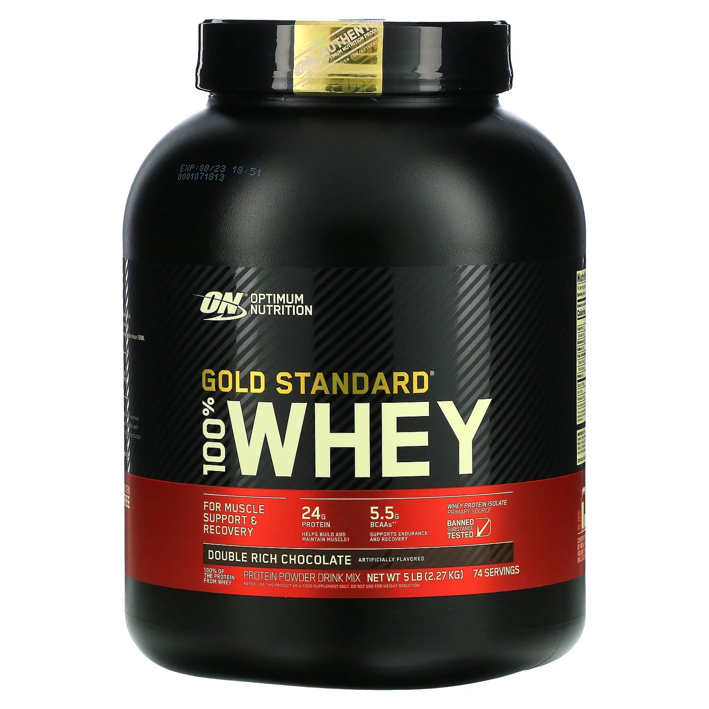 Optimum Nutrition 100% Whey Gold 5 lbs - Double Rich Chocolate